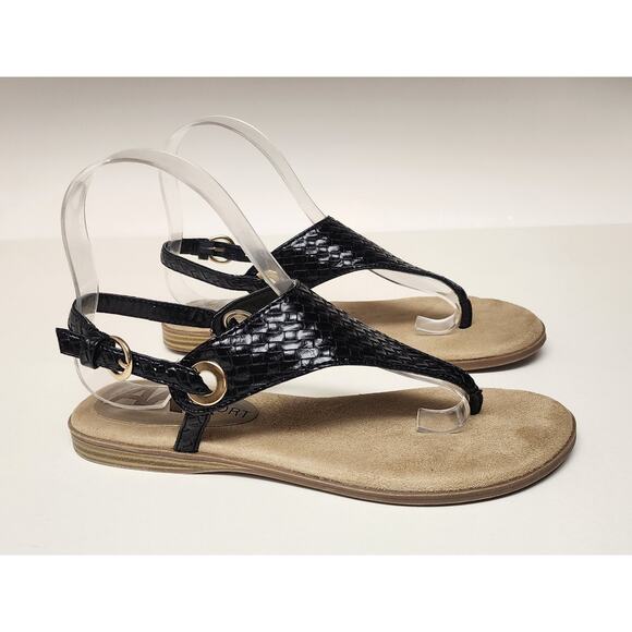Anne Klein Sport Women's Alpha Slingback Black Sandal Shoes Size 7.5 - Picture 1 of 9